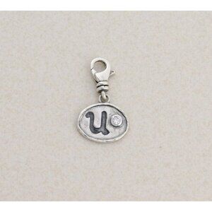 Sterling Silver Initial U Letter Charm Silpada